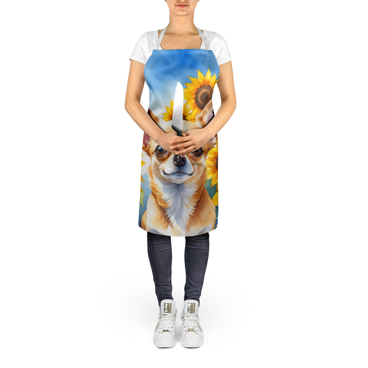 Chihuahua in Sunflowers Apron - One Color / One Size - Home & Garden - Kitchen Dining & Bar - Table Decoration &