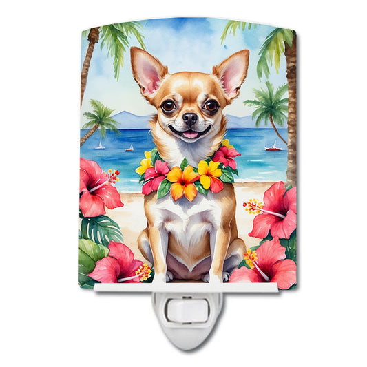 Chihuahua Luau Ceramic Night Light - One Color / One Size - Home & Garden - Home Improvement - Lights & Lighting