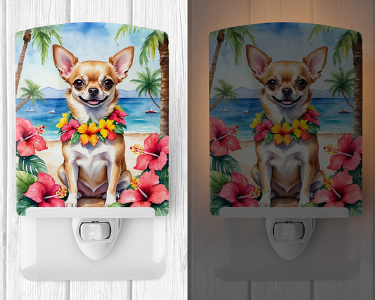 Chihuahua Luau Ceramic Night Light - One Color / One Size - Home & Garden - Home Improvement - Lights & Lighting