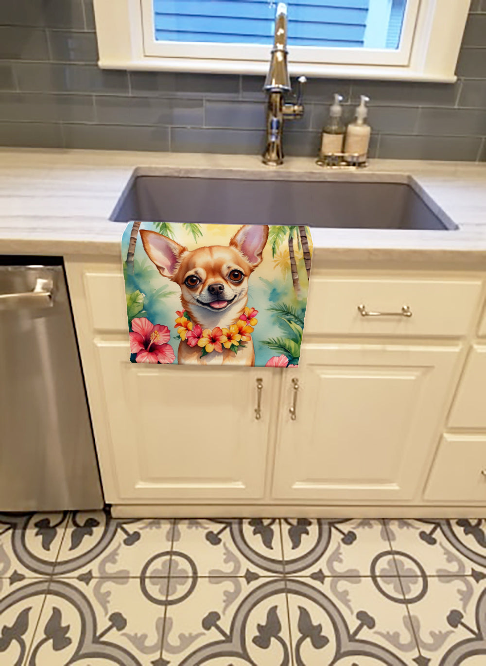 Chihuahua Luau Kitchen Towel - One Color / One Size - Home & Garden - Home Textile - Towels