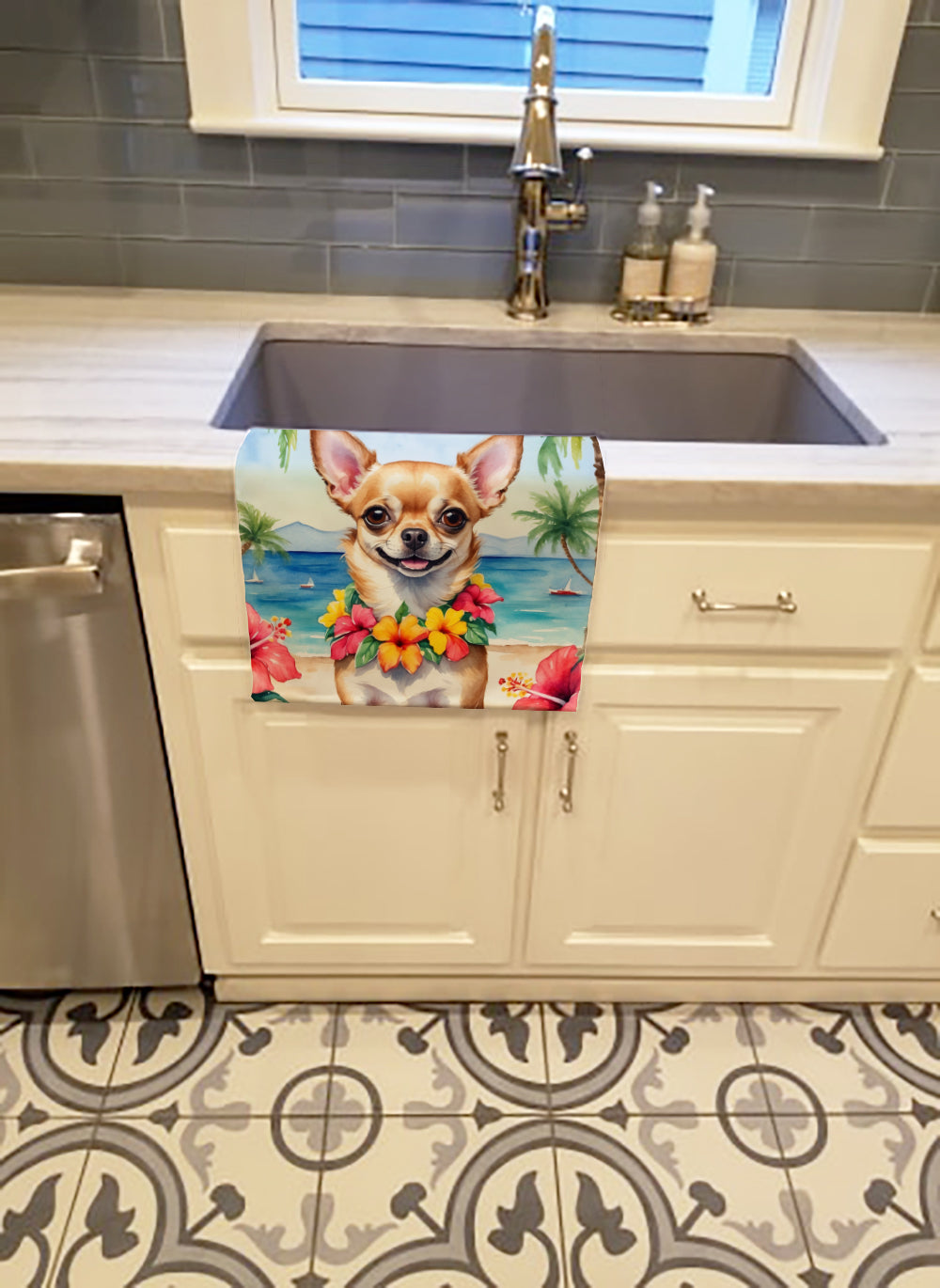 Chihuahua Luau Kitchen Towel - One Color / One Size - Home & Garden - Home Textile - Towels