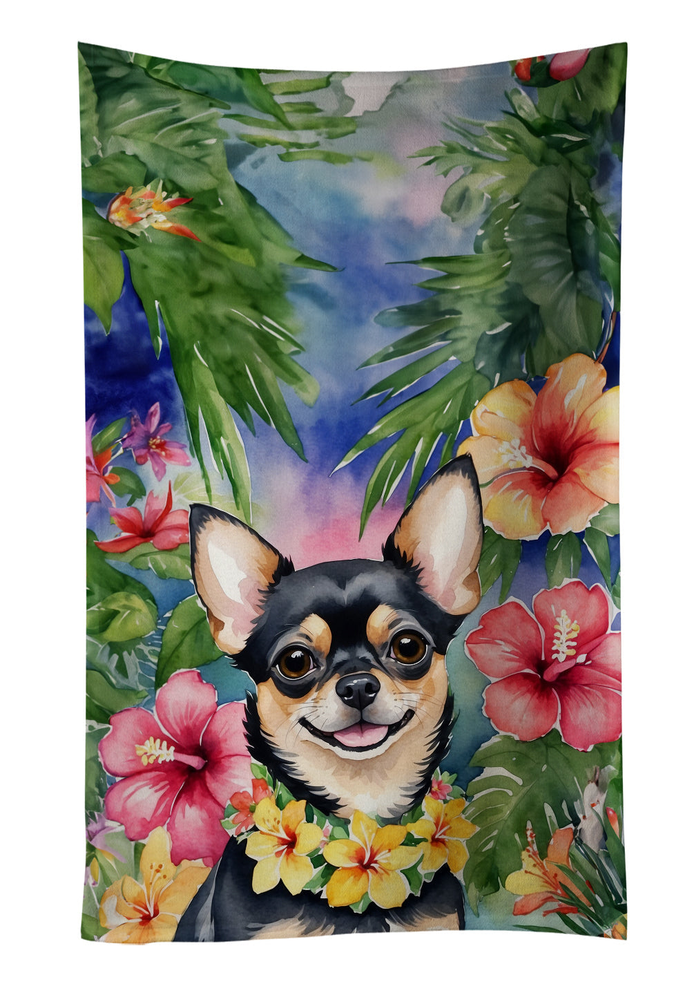 Chihuahua Luau Kitchen Towel - One Color / One Size - Home & Garden - Home Textile - Towels