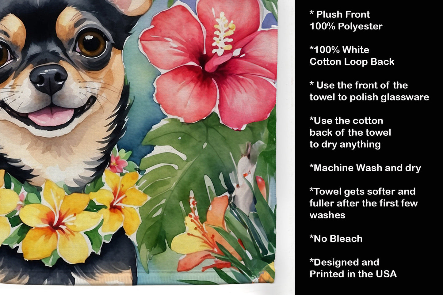 Chihuahua Luau Kitchen Towel - One Color / One Size - Home & Garden - Home Textile - Towels