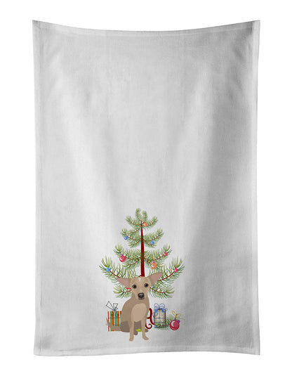 Chihuahua Silver Christmas Kitchen Towel Set of 2 - One Color / One Size - Home & Garden - Home Textile - Towels
