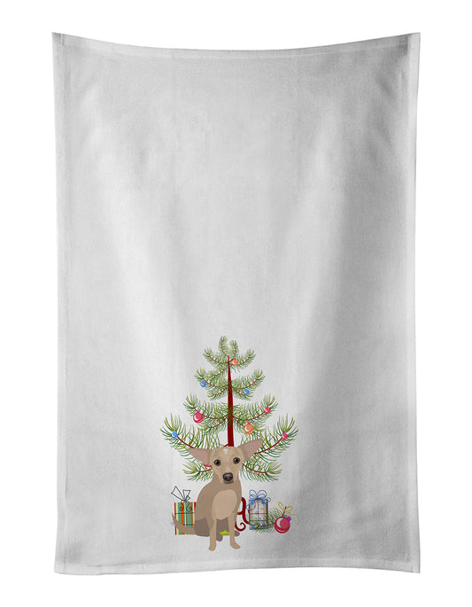 Chihuahua Silver Christmas Kitchen Towel Set of 2 - One Color / One Size - Home & Garden - Home Textile - Towels