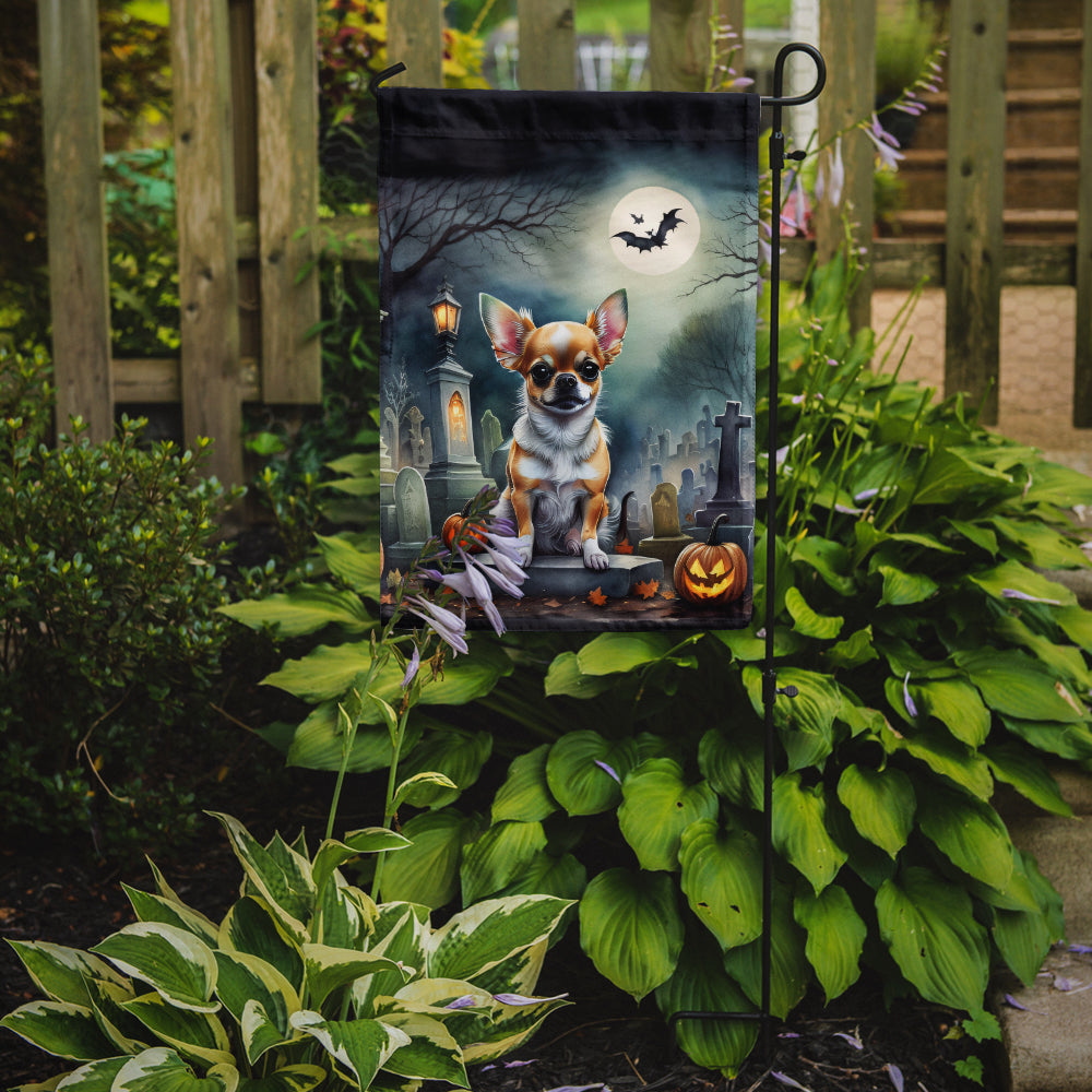 Chihuahua Spooky Halloween Garden Flag - One Color / One Size - Home & Garden - Home Decor - Flags Banners & Accessories