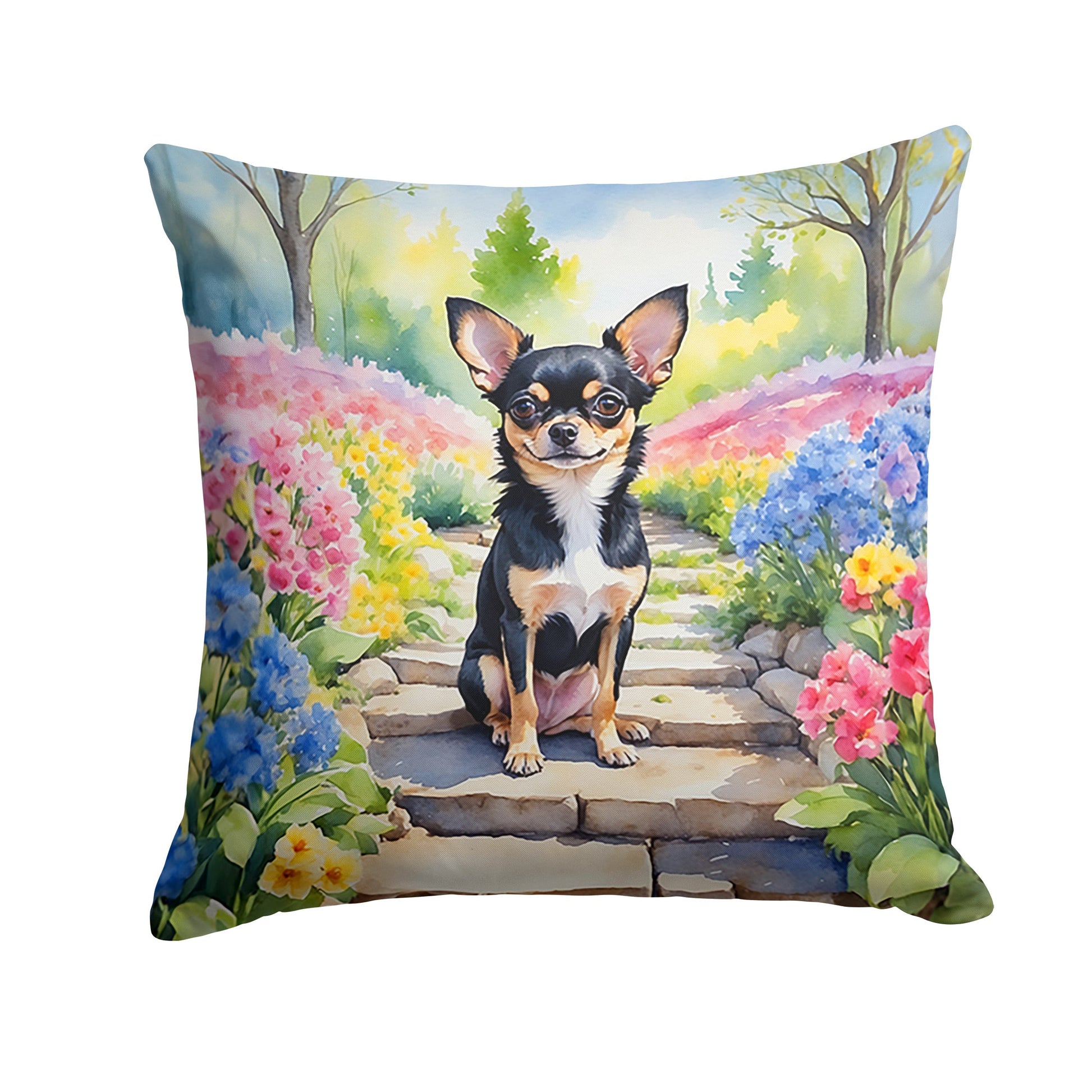 Chihuahua Spring Path Throw Pillow - One Color / One Size - Home & Garden - Home Textile - Pillows