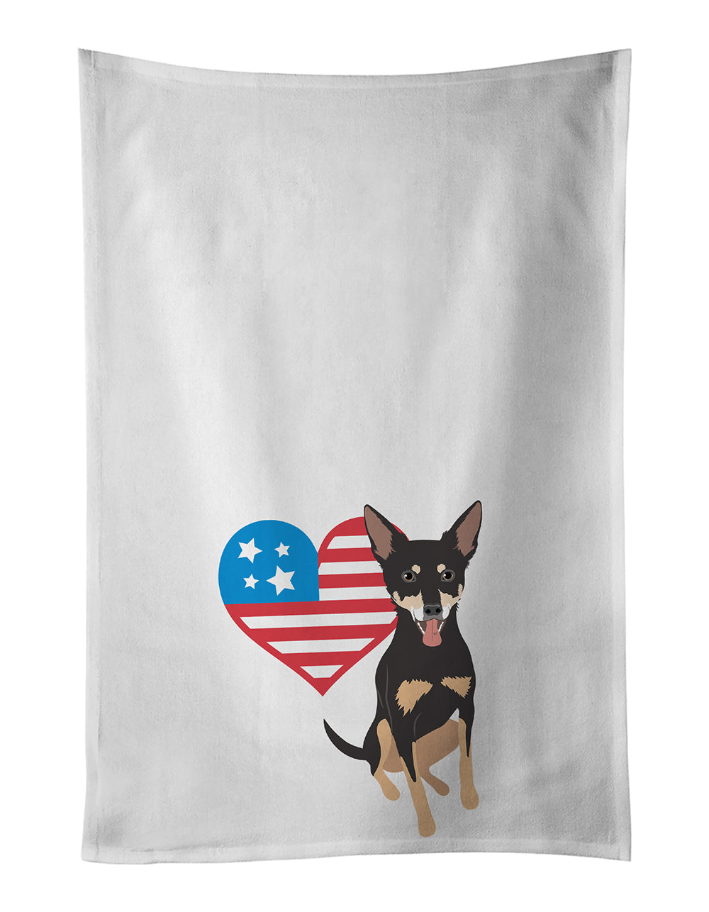 Chihuahua Tricolor #1 Patriotic Kitchen Towel Set of 2 - One Color / One Size - Home & Garden - Home Textile - Towels