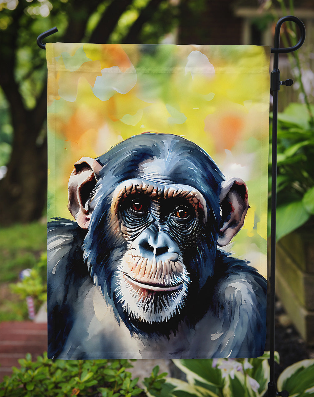 Chimpanzee Garden Flag - One Color / One Size - Home & Garden - Home Decor - Flags Banners & Accessories