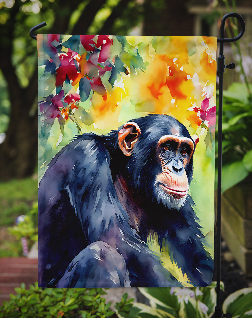 Chimpanzee Garden Flag - One Color / One Size - Home & Garden - Home Decor - Flags Banners & Accessories