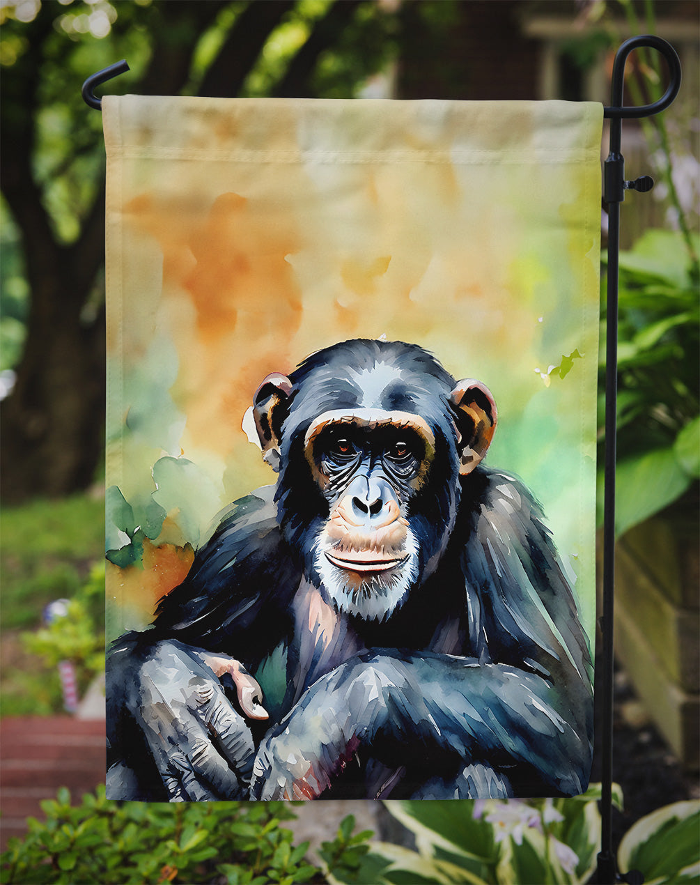 Chimpanzee Garden Flag - One Color / One Size - Home & Garden - Home Decor - Flags Banners & Accessories