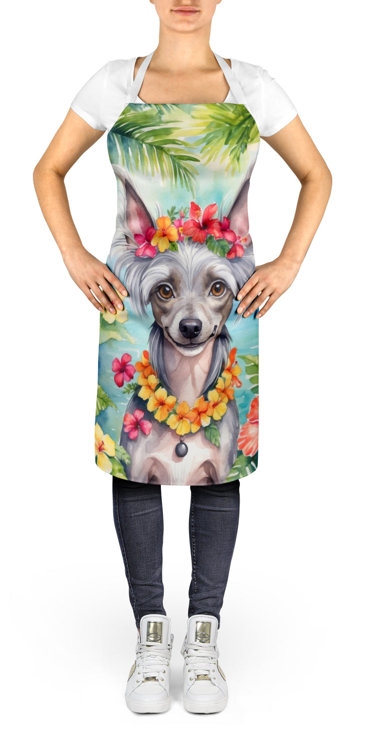 Chinese Crested Luau Apron - One Color / One Size - Home & Garden - Kitchen Dining & Bar - Table Decoration &
