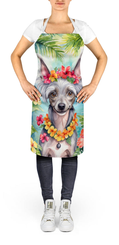 Chinese Crested Luau Apron - One Color / One Size - Home & Garden - Kitchen Dining & Bar - Table Decoration &