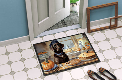 Chocolate Lab Fall Kitchen Pumpkins Doormat - One Color / One Size - Home & Garden - Home Textile - Carpets & Rugs