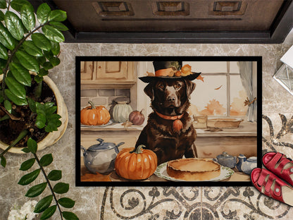 Chocolate Lab Fall Kitchen Pumpkins Doormat - One Color / One Size - Home & Garden - Home Textile - Carpets & Rugs