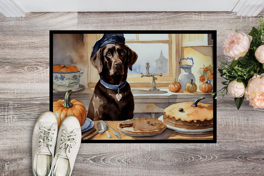 Chocolate Lab Fall Kitchen Pumpkins Doormat - One Color / One Size - Home & Garden - Home Textile - Carpets & Rugs
