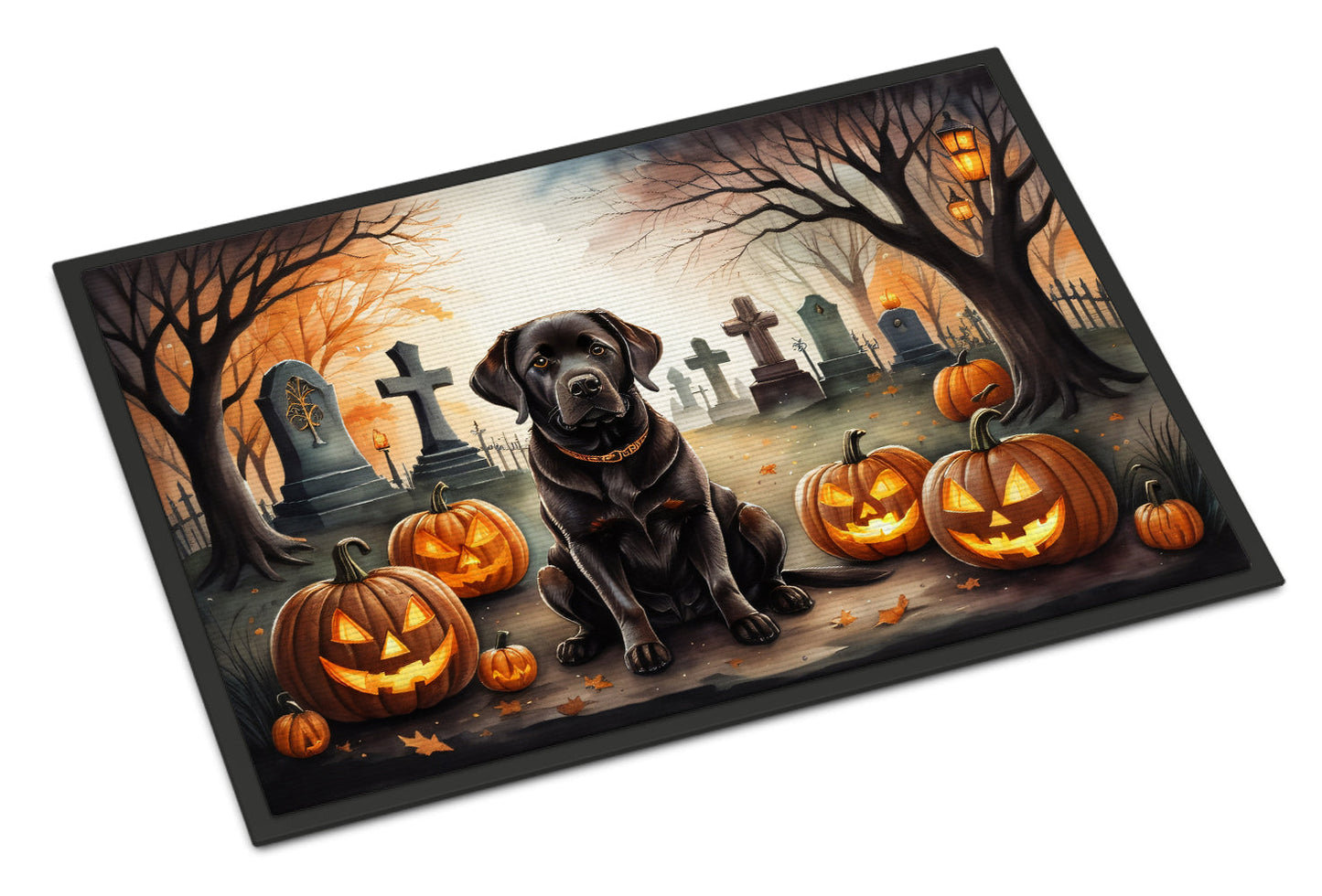 Chocolate Labrador Retriever Spooky Halloween Doormat - One Color / One Size - Home & Garden - Home Textile - Carpets &
