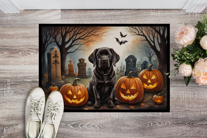 Chocolate Labrador Retriever Spooky Halloween Doormat - One Color / One Size - Home & Garden - Home Textile - Carpets &