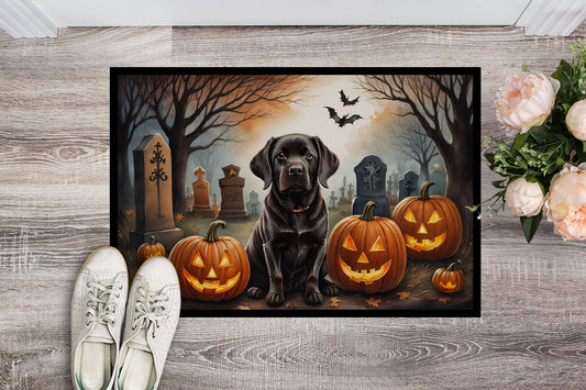 Chocolate Labrador Retriever Spooky Halloween Doormat - One Color / One Size - Home & Garden - Home Textile - Carpets &