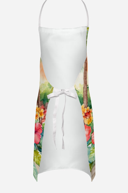 Chocolate Poodle Luau Apron - One Color / One Size - Home & Garden - Kitchen Dining & Bar - Table Decoration &