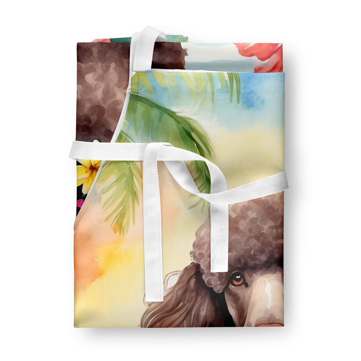 Chocolate Poodle Luau Apron - One Color / One Size - Home & Garden - Kitchen Dining & Bar - Table Decoration &