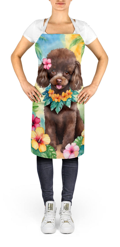 Chocolate Poodle Luau Apron - One Color / One Size - Home & Garden - Kitchen Dining & Bar - Table Decoration &