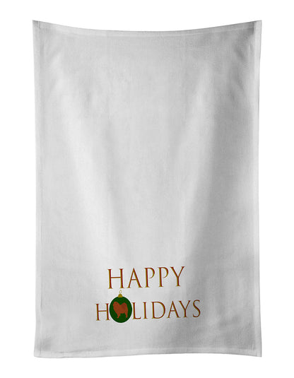 Chow Chow Happy Holidays Kitchen Towel Set of 2 - One Color / One Size - Home & Garden - Home Textile - Towels