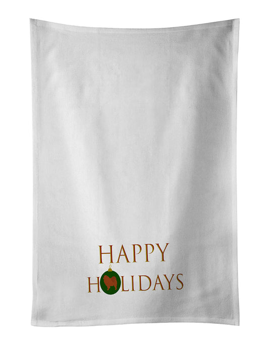 Chow Chow Happy Holidays Kitchen Towel Set of 2 - One Color / One Size - Home & Garden - Home Textile - Towels