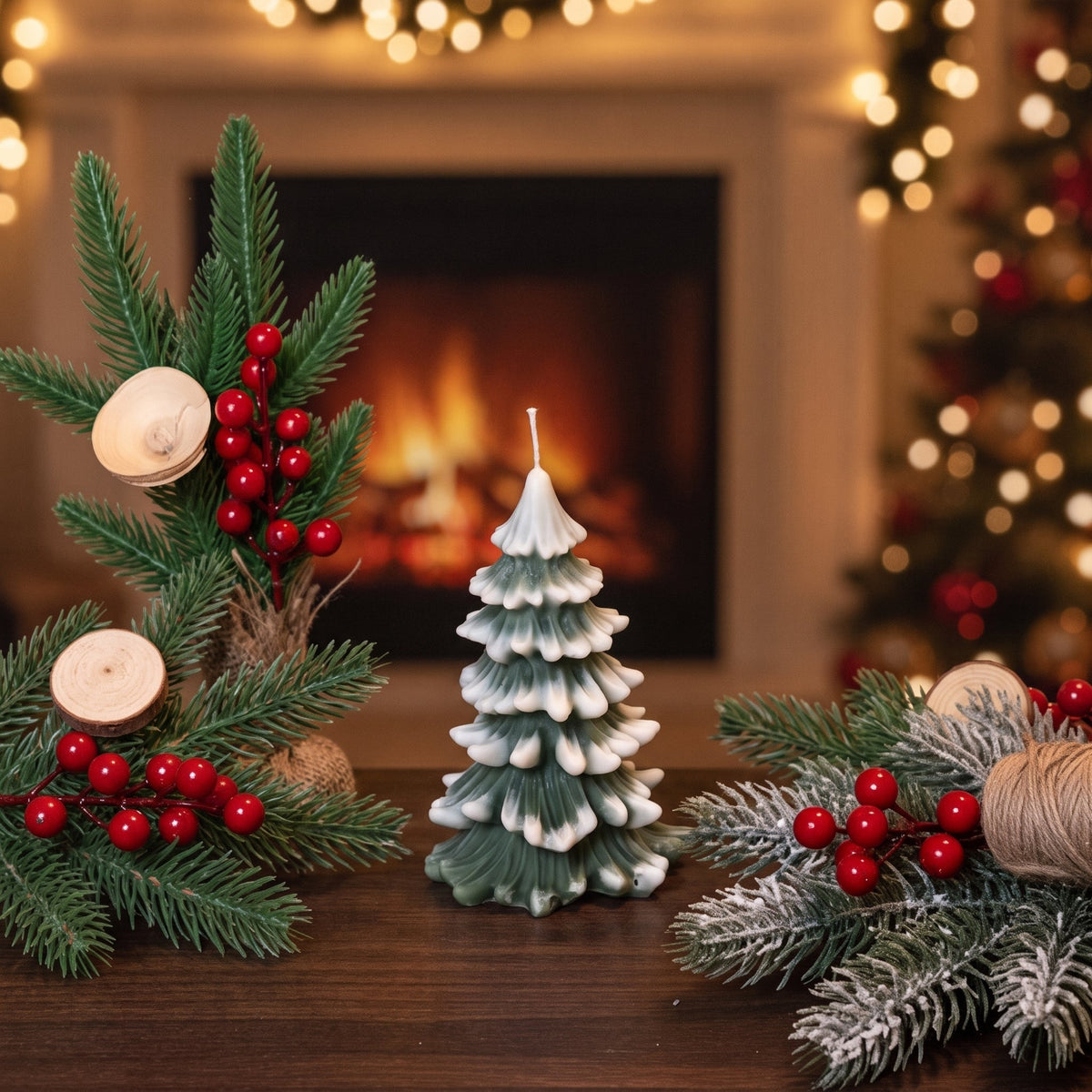 Christmas Tree Cedar Candles Handcrafted in USA - Home & Garden - Home Decor - Candles & Holders