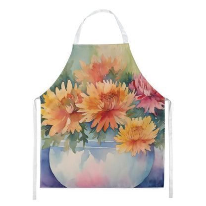 Chrysanthemums in Watercolor Apron - One Color / One Size - Home & Garden - Kitchen Dining & Bar - Table Decoration &