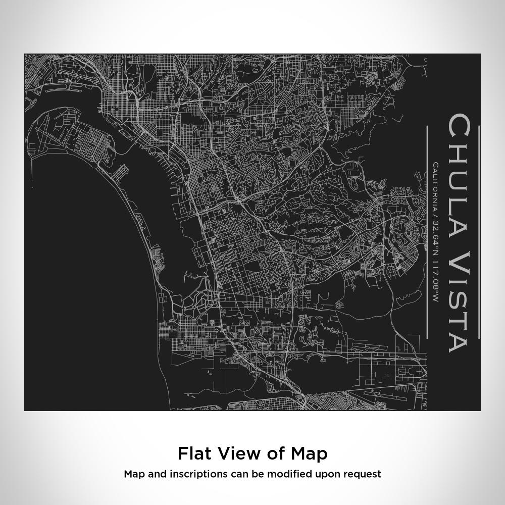 Chula Vista - California Map Bottle with Bamboo Top in Matte Black - Drinkware