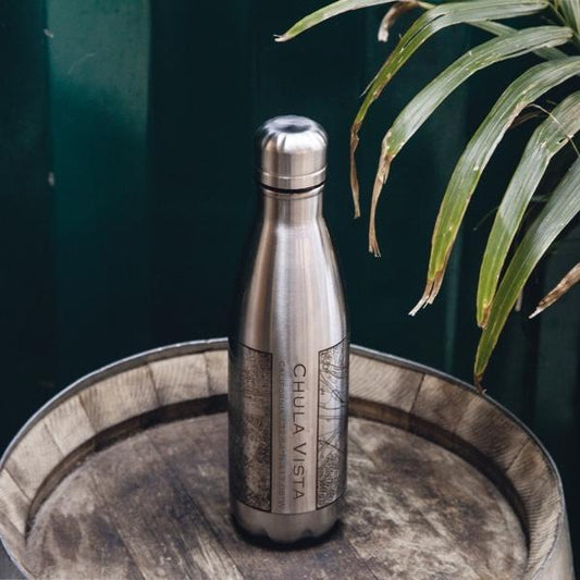 Chula Vista - California Map Insulated Bottle - Drinkware