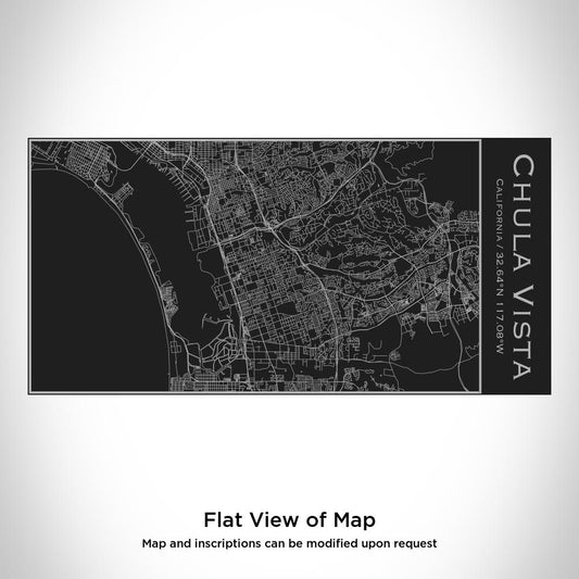Chula Vista - California Map Insulated Bottle in Matte Black - Drinkware