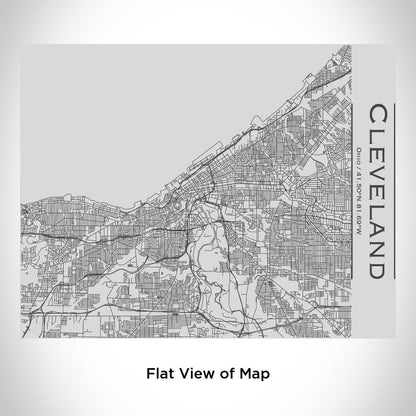 Cleveland - Ohio Map Bottle with Bamboo Top - Drinkware