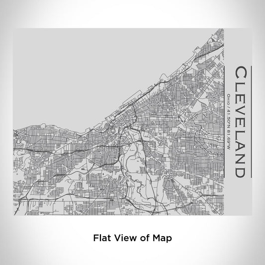 Cleveland - Ohio Map Bottle with Bamboo Top - Drinkware