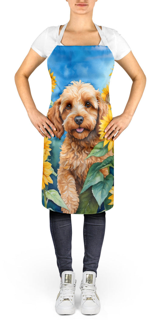 Cockapoo in Sunflowers Apron - One Color / One Size - Home & Garden - Kitchen Dining & Bar - Table Decoration &