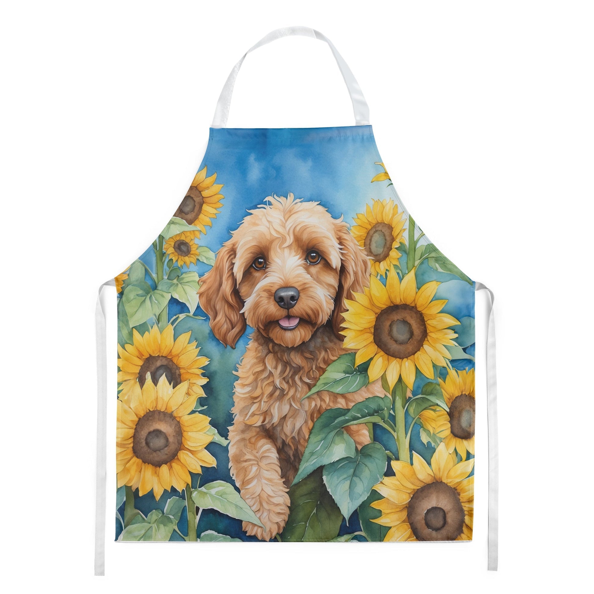 Cockapoo in Sunflowers Apron - One Color / One Size - Home & Garden - Kitchen Dining & Bar - Table Decoration &
