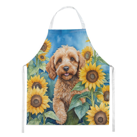 Cockapoo in Sunflowers Apron - One Color / One Size - Home & Garden - Kitchen Dining & Bar - Table Decoration &