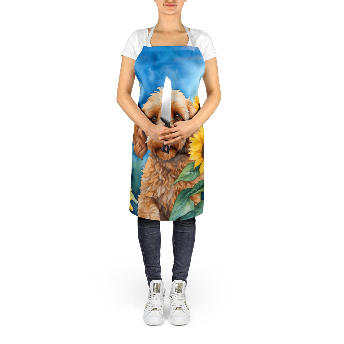 Cockapoo in Sunflowers Apron - One Color / One Size - Home & Garden - Kitchen Dining & Bar - Table Decoration &