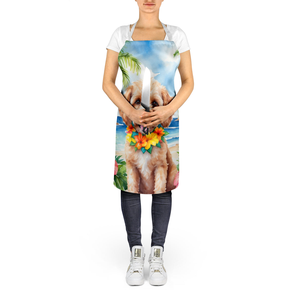 Cockapoo Luau Apron - One Color / One Size - Home & Garden - Kitchen Dining & Bar - Table Decoration & Accessories