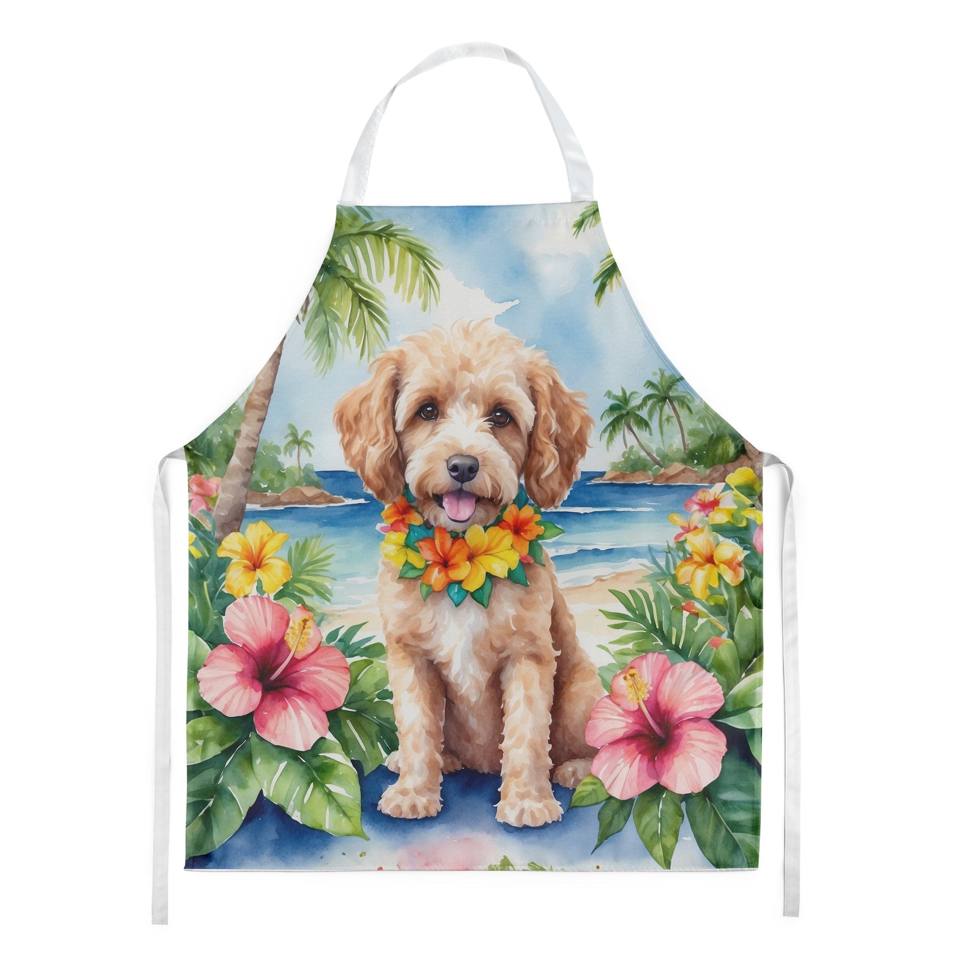 Cockapoo Luau Apron - One Color / One Size - Home & Garden - Kitchen Dining & Bar - Table Decoration & Accessories