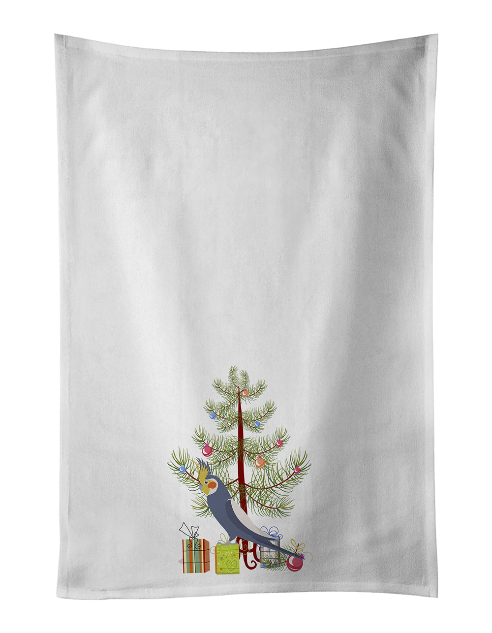 Cockatiel Merry Christmas Kitchen Towel Set of 2 - One Color / One Size - Home & Garden - Home Textile - Towels