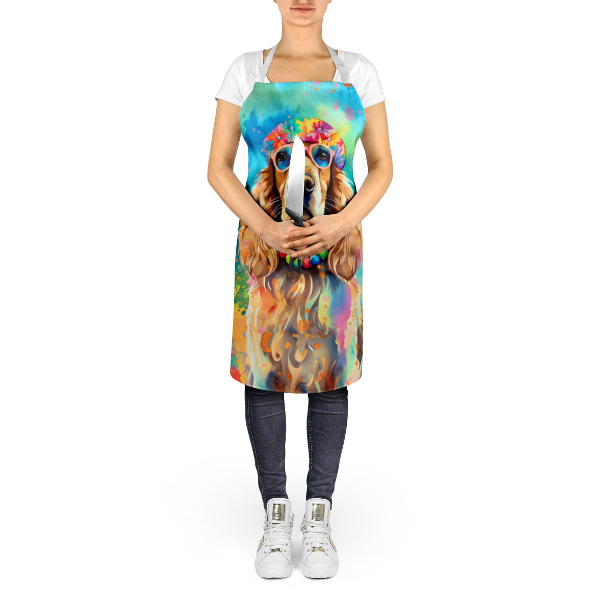 Cocker Spaniel Hippie Dawg Apron - One Color / One Size - Home & Garden - Kitchen Dining & Bar - Table Decoration &