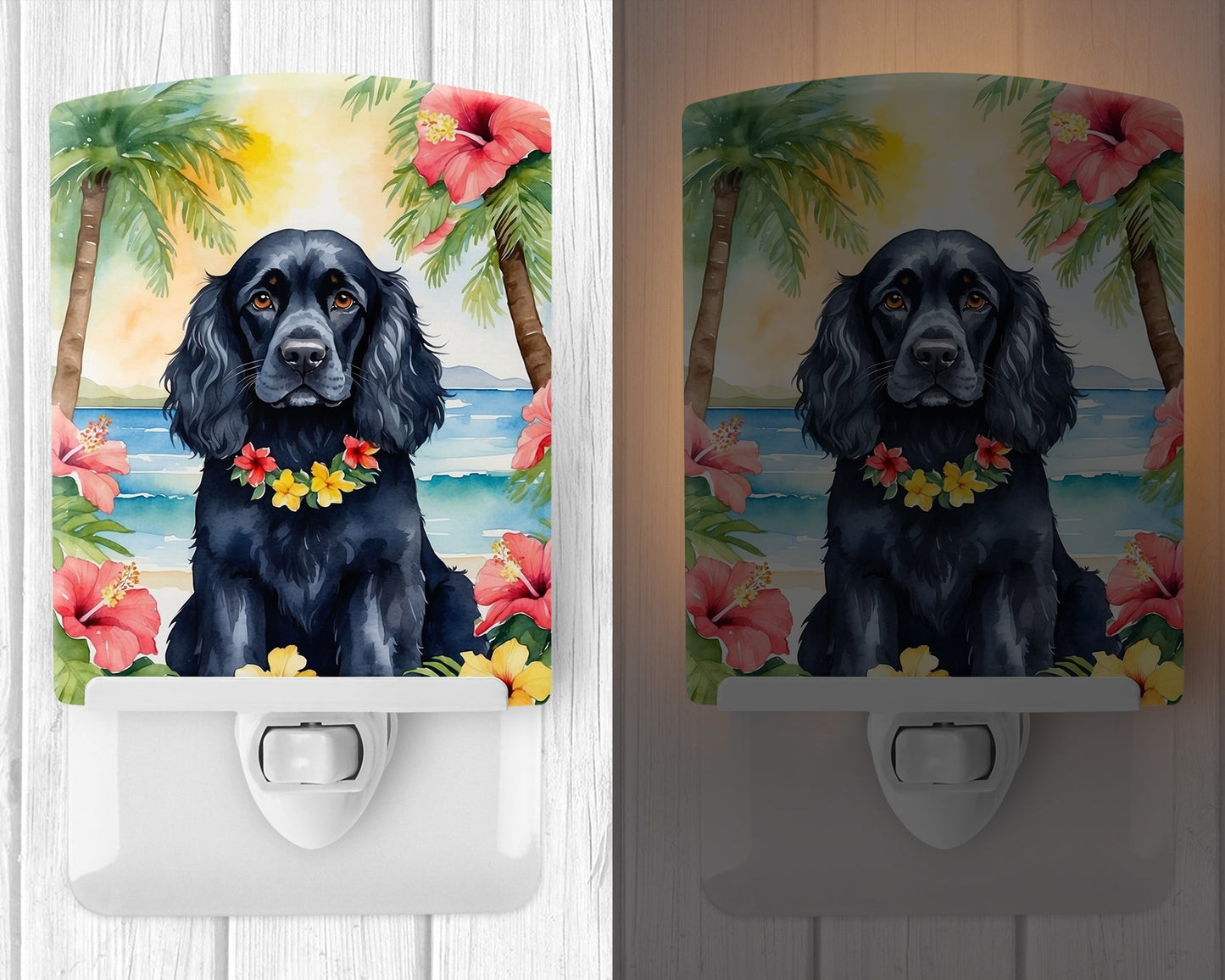 Cocker Spaniel Luau Ceramic Night Light - One Color / One Size - Home & Garden - Home Improvement - Lights & Lighting