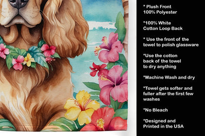 Cocker Spaniel Luau Kitchen Towel - One Color / One Size - Home & Garden - Home Textile - Towels