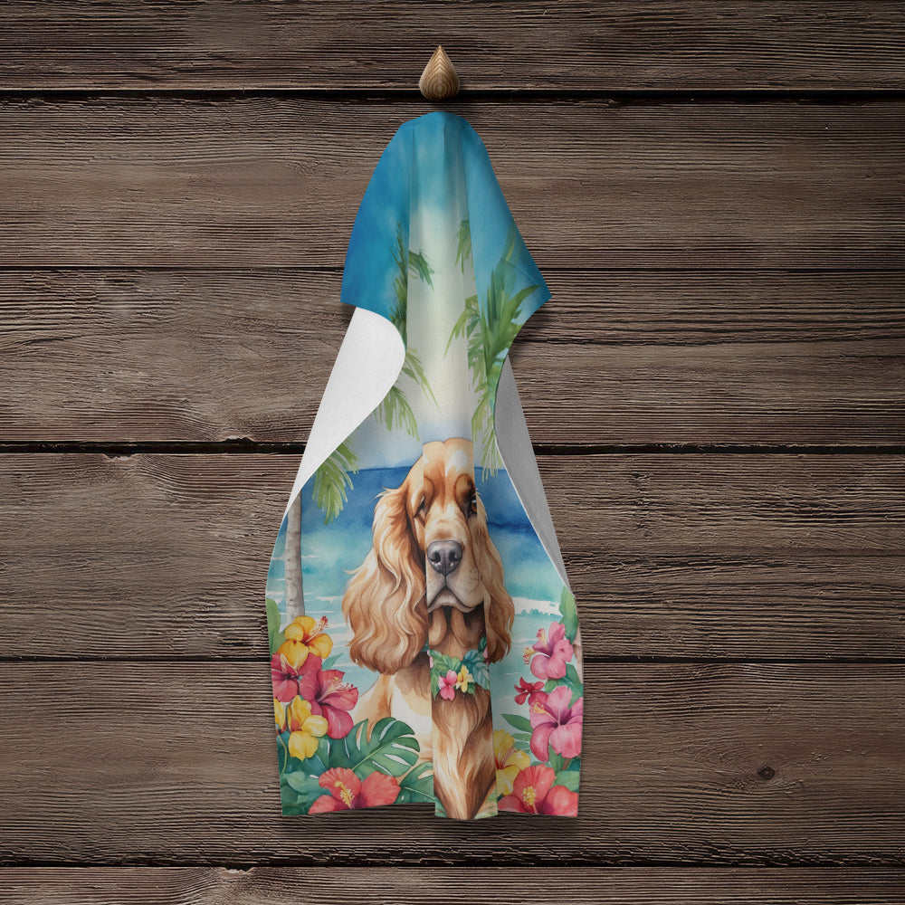 Cocker Spaniel Luau Kitchen Towel - One Color / One Size - Home & Garden - Home Textile - Towels