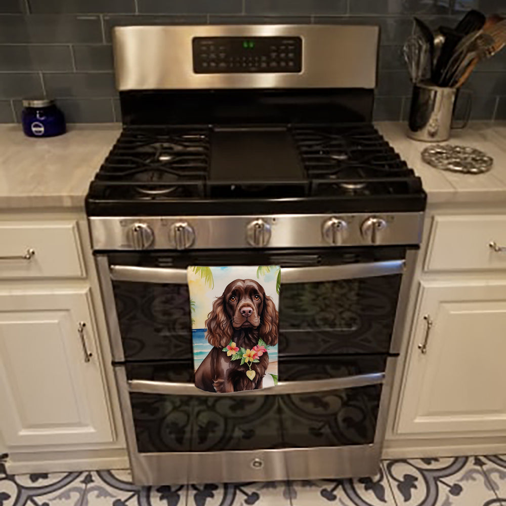 Cocker Spaniel Luau Kitchen Towel - One Color / One Size - Home & Garden - Home Textile - Towels