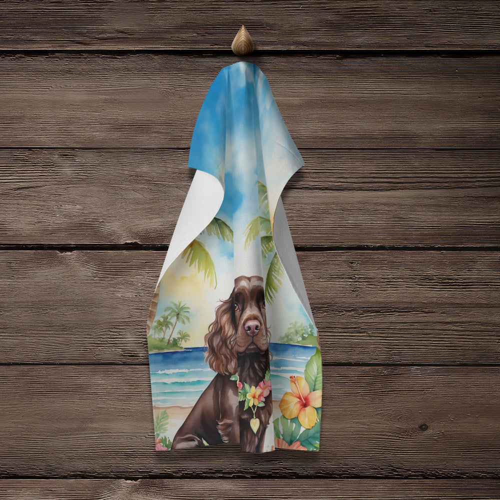 Cocker Spaniel Luau Kitchen Towel - One Color / One Size - Home & Garden - Home Textile - Towels