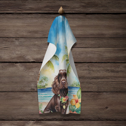 Cocker Spaniel Luau Kitchen Towel - One Color / One Size - Home & Garden - Home Textile - Towels