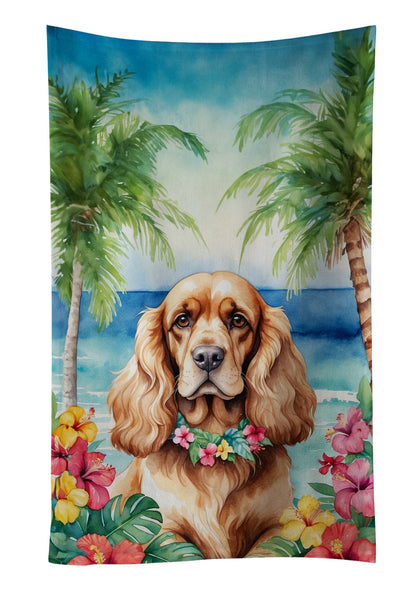 Cocker Spaniel Luau Kitchen Towel - One Color / One Size - Home & Garden - Home Textile - Towels